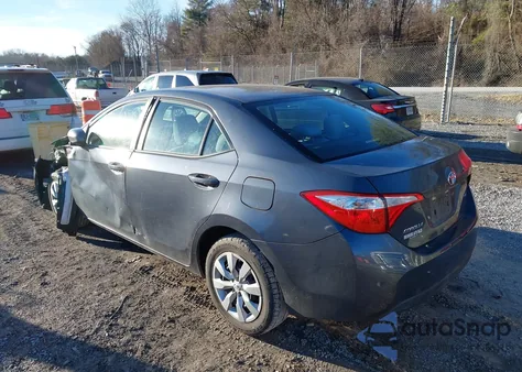 2015 Toyota Corolla Le from USA, damaged, VIN 5YFBURHE9FP225923